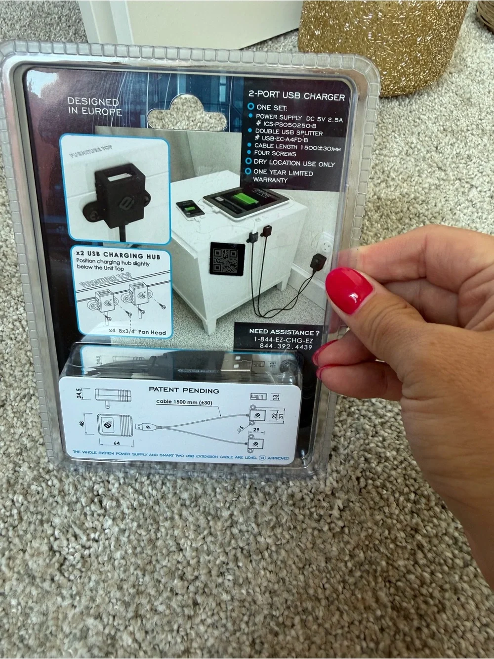 2-Port USB Charger Wall Adapter Pack - Black by